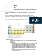 Chemistry Syllabus Notes 5072 Periodic Table of Elements
