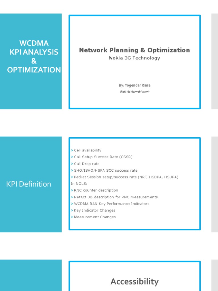 Nokia 3g Kpi and Optimization PDF | PDF | High Speed Packet Access ...