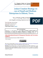 Effect of Product Creation Strategy On Performance of Small and Medium Enterprises in Eldoret Town