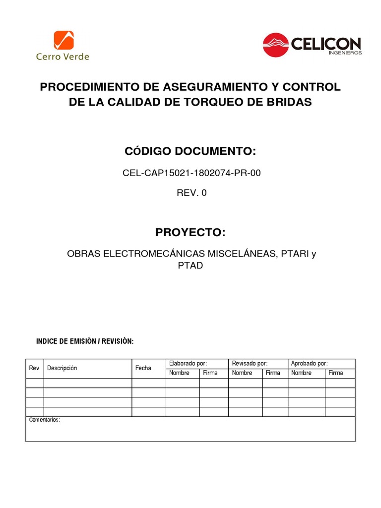 Control de Calidad en Torqueo de Bridas | PDF | Ingeniería