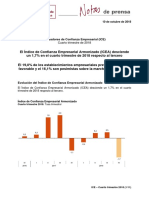 Indicadores de Confianza Empresarial (ICE) - Cuarto Trimestre de 2018.