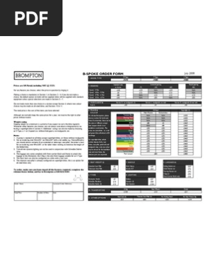 Suppliers - Brompton, 2008.07 order form