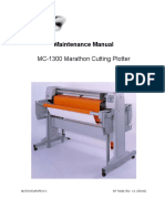 MC-1300 Marathon Cutting Plotter: Maintenance Manual
