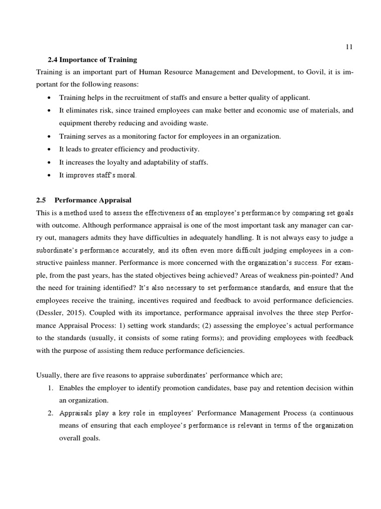 11 2.4 Importance of Training | PDF