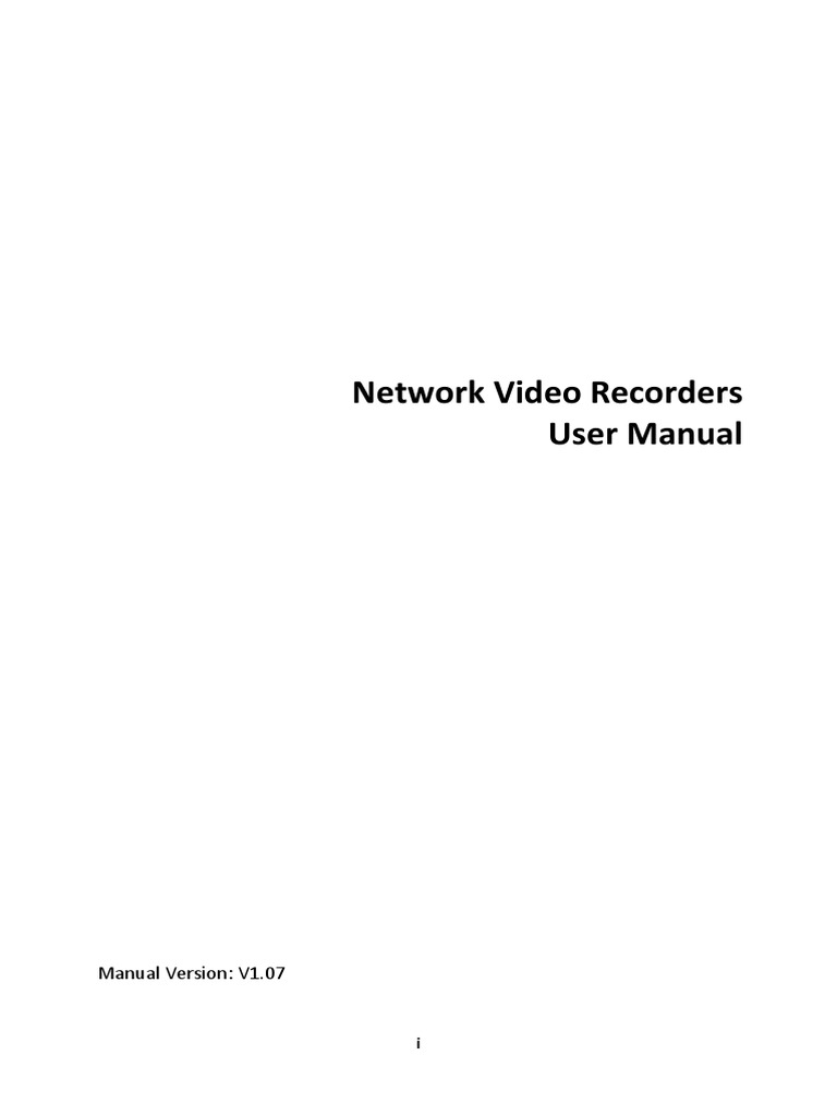 Honeywell Network Video Recorders User ManualV1.07 PDF Ip Address