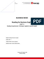Business News Reading For Business English: Unit 2
