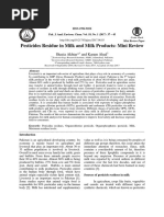 Pesticides Residue in Milk and Milk Products: Mini Review: Shazia Akhtar and Karam Ahad