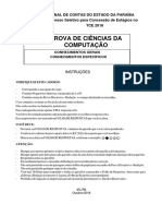 Prova de Ciência da Computação do Tribunal de Contas da Paraíba aborda gramática