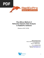 Plus-Minus Method of Refraction Seismic Data Analysis in RadExPro Software