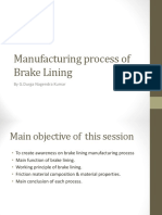 Manufacturing Process of Brakelining