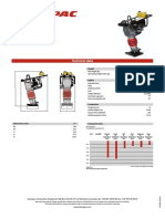 LT700 Vibratory Rammer Technical Specs