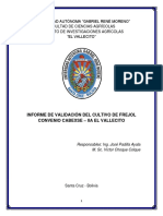 IINFORME TÉCNICO DE VALIDACIÓN FREJOL 2016 Completo