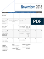 November Calendar 2018