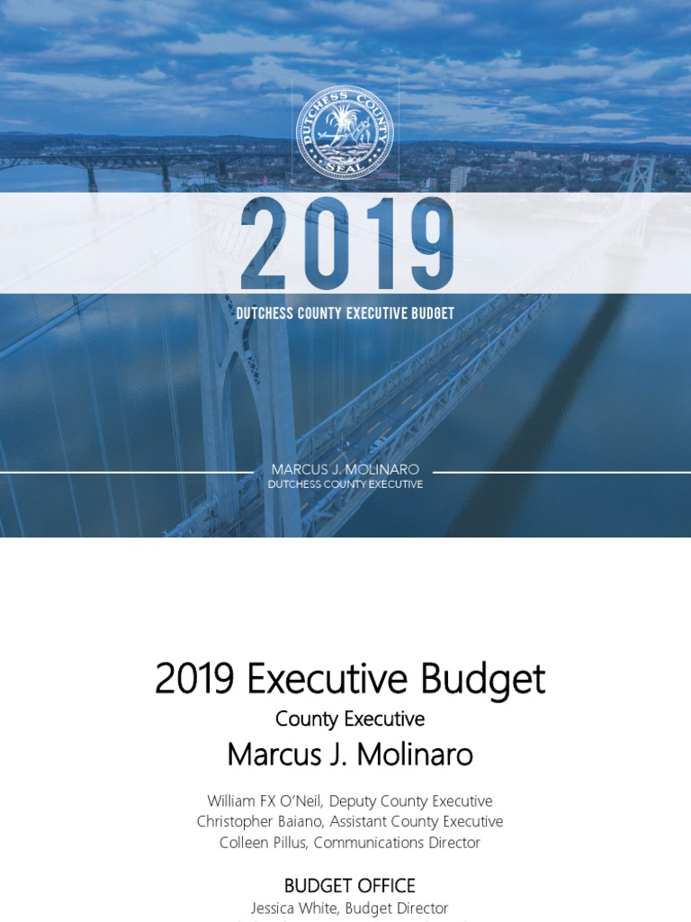 2019 Executive Tentative Budget For Dutchess County PDF Taxes