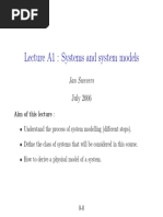 Lecture A1: Systems and System Models: Jan Swevers July 2006