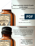 Peran Suplemen Vitamin D Pada Rhinitis Alergi