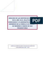 Informe Sentencias Tj y AP Muertes Pareja o Expareja 2015 y Menores