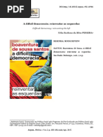 Resenha a Difícil Democracia