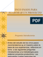 Cinco Pasos para Elaborar Un Proyecto