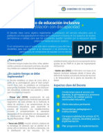 Decreto para trabajo en aula con poblacion con discapacidad