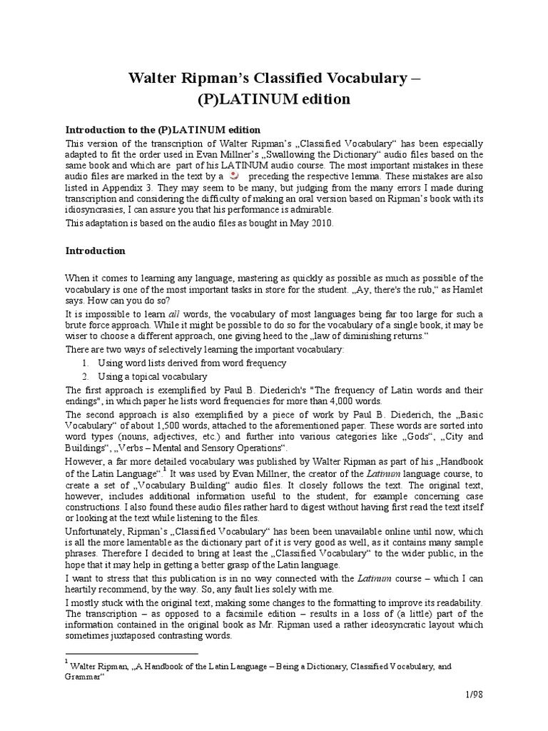 Ripman PLATINUM PDF Download Free PDF Funeral Vocabulary