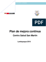 Plan de Mejora Contina Centro de Salud San Martín 2018 Original