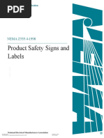 Product Safety Signs and Labels: NEMA Z535.4-1998