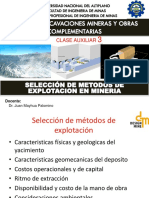 Selección de Metodos de Explotacion en Mineria