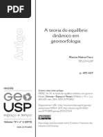A Teoria Do Equilíbrio Dinâmico Em Geomorfologia