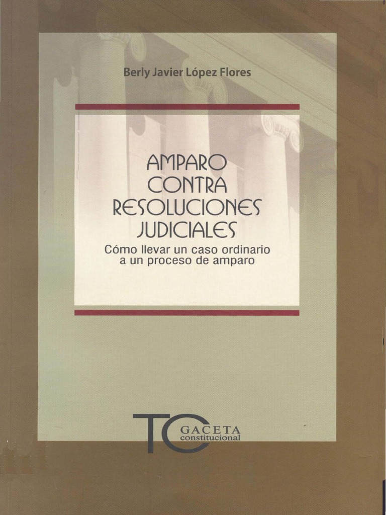 Amparo contra Resoluciones Judiciales | PDF | Habeas corpus | Derecho ...
