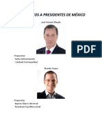 Candidatos A Presidentes de México