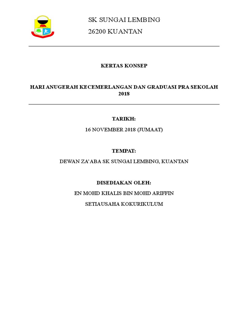 Kertas Kerja Hari Anugerah Cemerlang 2018