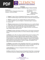 Clemson Confederate Flag Resolution