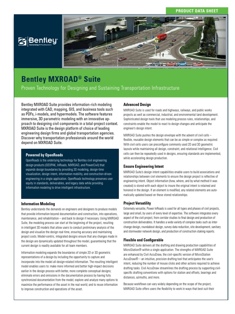 Bentley Mxroad Suite: Proven Technology For Designing and Sustaining ...