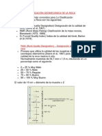 Clasificación Geomecánica de La Roca