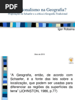 Excepcionalismo Na Geografia