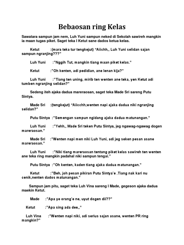 Dialog Bebaosan Ring Kelas