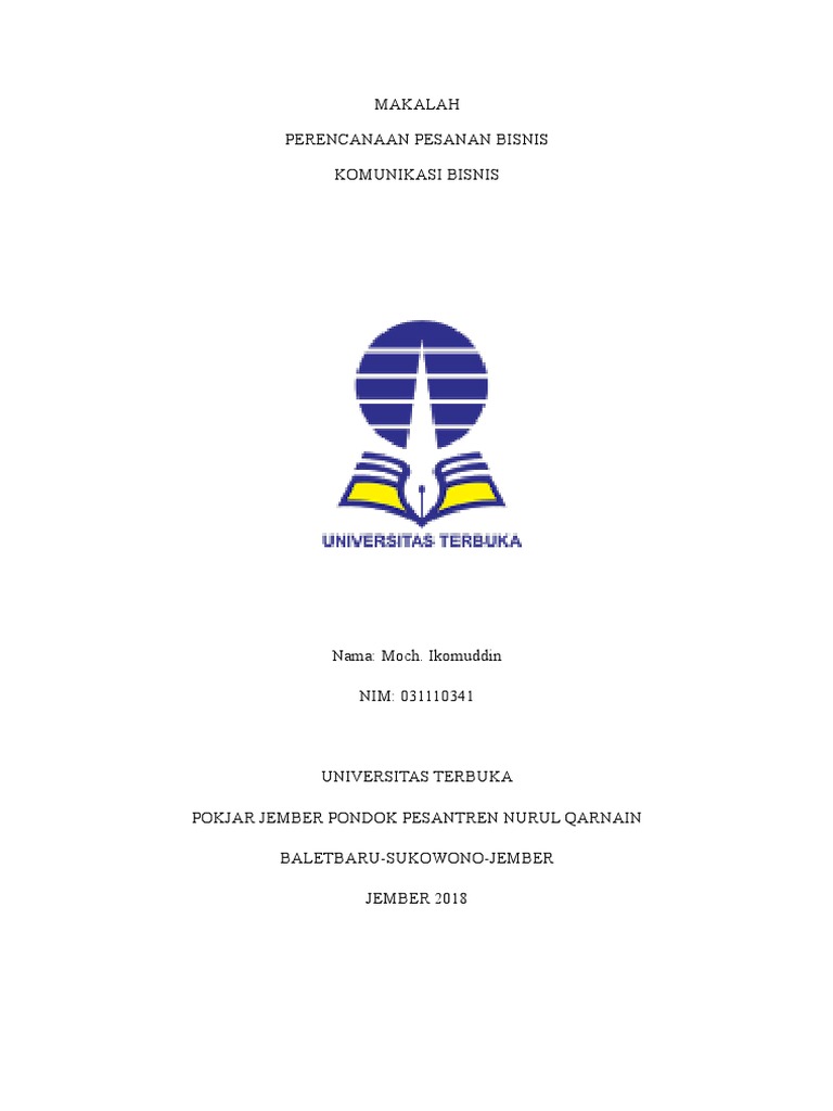 Makalah Komunikasi Bisnis Tugas Inisiasi 01