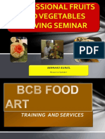 Professional Fruits and Vegetables Carving Seminar: Bernard Buniel