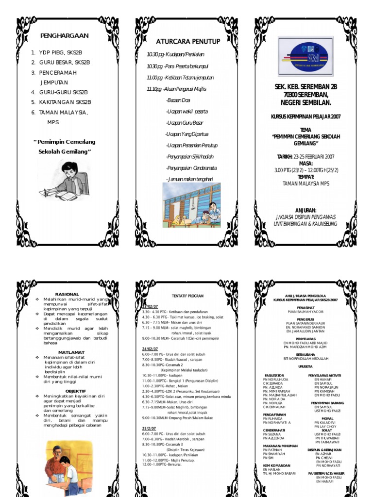 Pamplet Perjumpaan Dan Motivasi Ibu Bapa | PDF