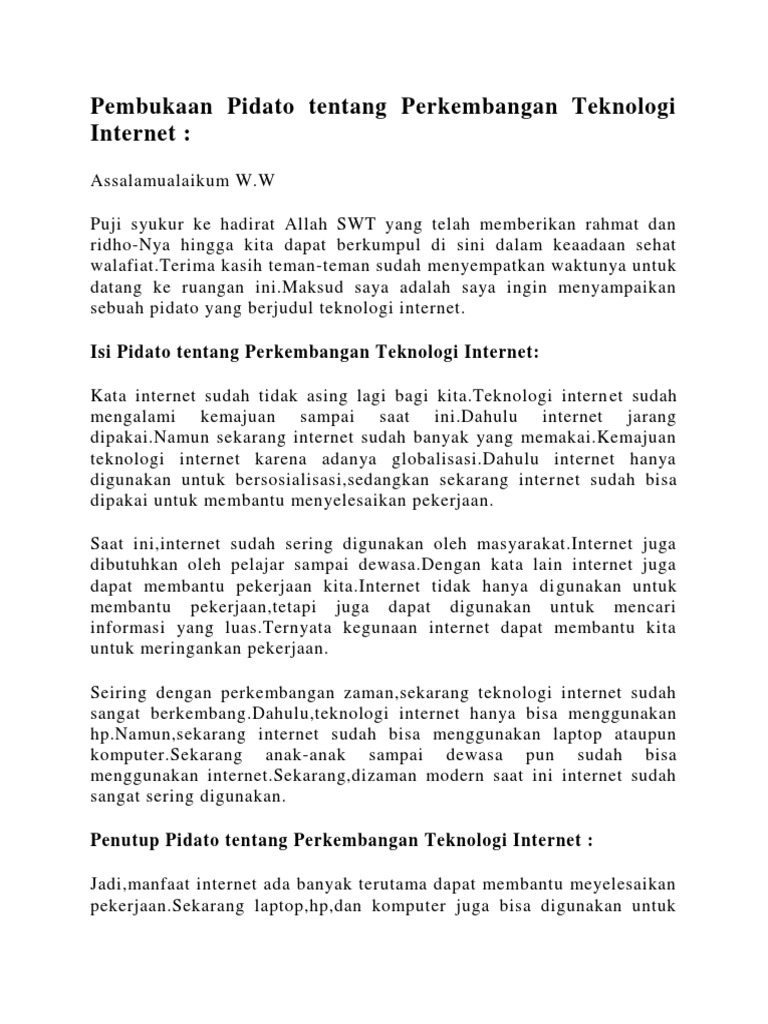 Pidato Tentang Teknologi Homecare24