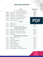 Sinai Adventure Equipment Rental Price List