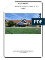 Dokumen Rencana Kerja Peningkatan Mutu Klinis Dan Keselamatan Pasien PKM Bukit Kapur 2016