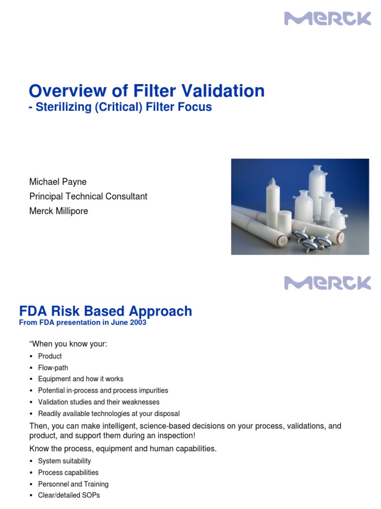 7.overview of Filter ValidationK.michael PDF Verification And Validation Sterilization