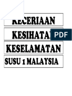 Keceriaan Keselamatan Kesihatan: Susu 1 Malaysia