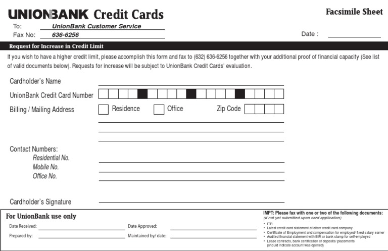 Increase Credit Limit Request | PDF | Credit Card | Financial Services