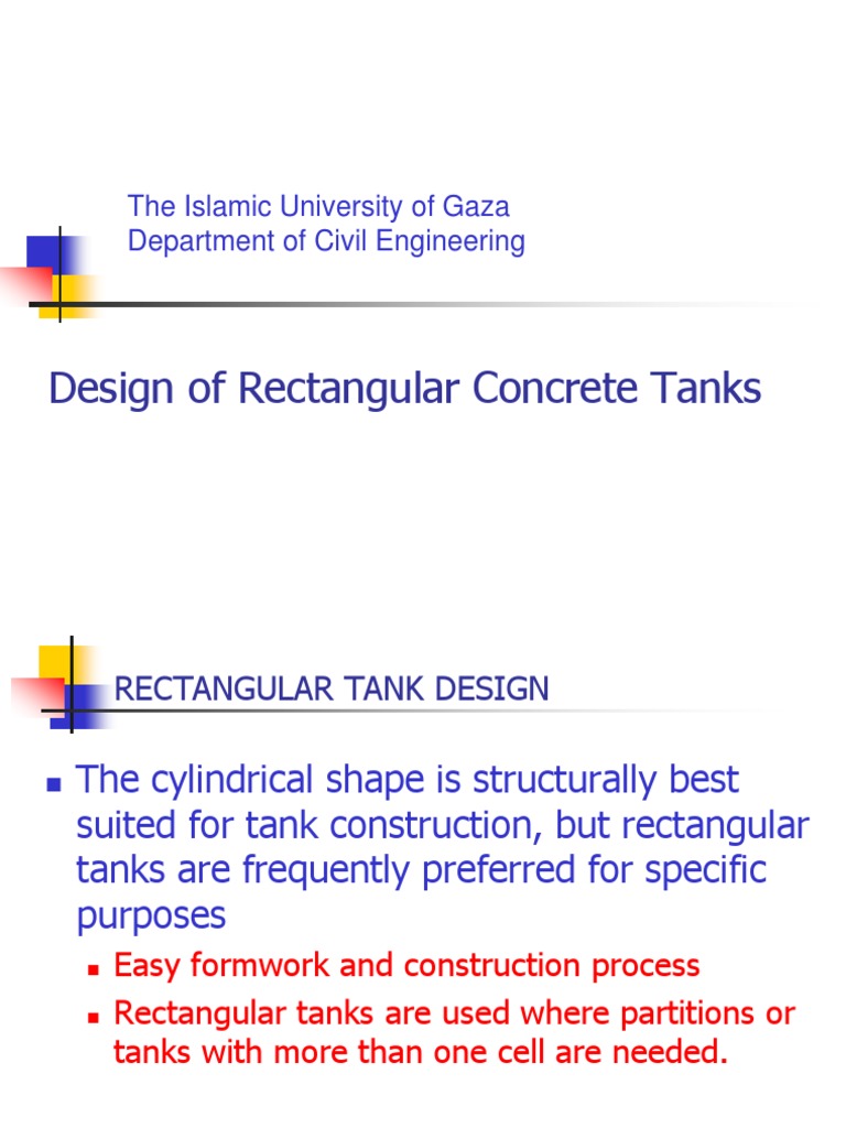 Design of Rectangular RCC Tanks PDF | PDF | Stress (Mechanics ...