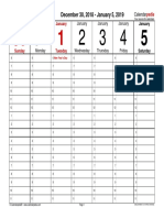 Weekly Calendar 2019 Landscape Time Management