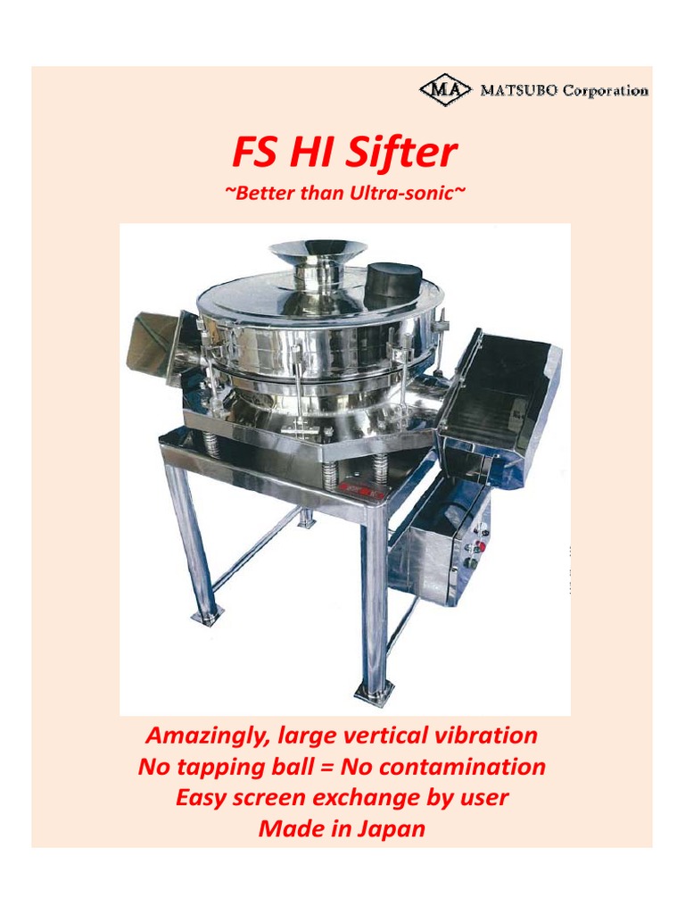 Hi Sifter | PDF | Stainless Steel | Industrial Processes