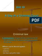Unit 10 - A Day in A Criminal Court